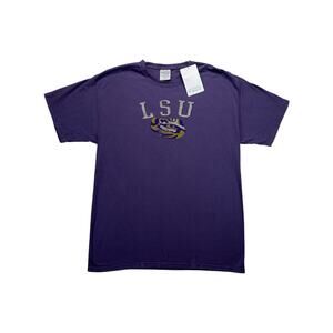 LSU Tigers Comfort Wash Short Sleeve T‑Shirt Purple Large NWT